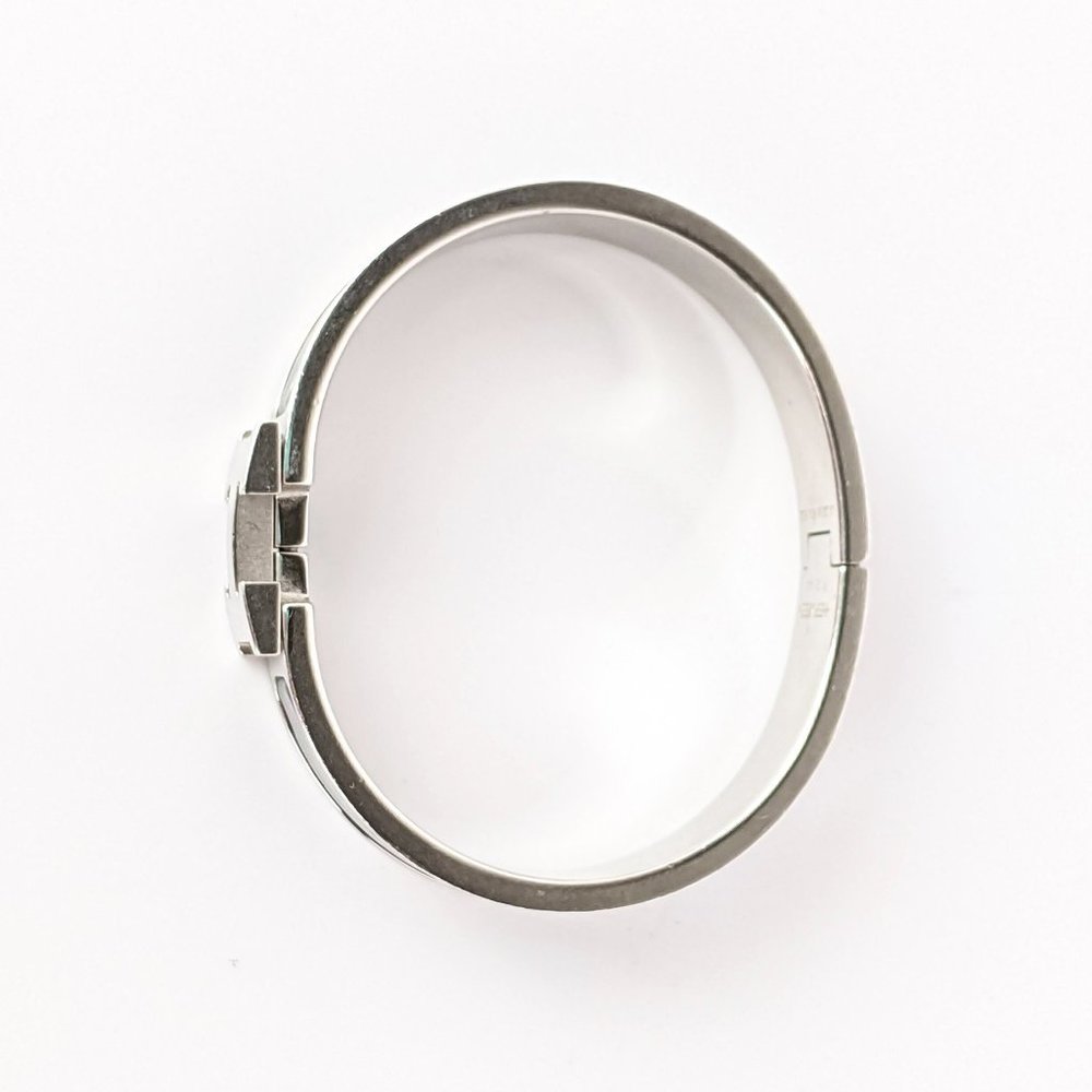 SOLD Hermes Black Silver Clic Clac Bracelet PM - Picture 5 of 7